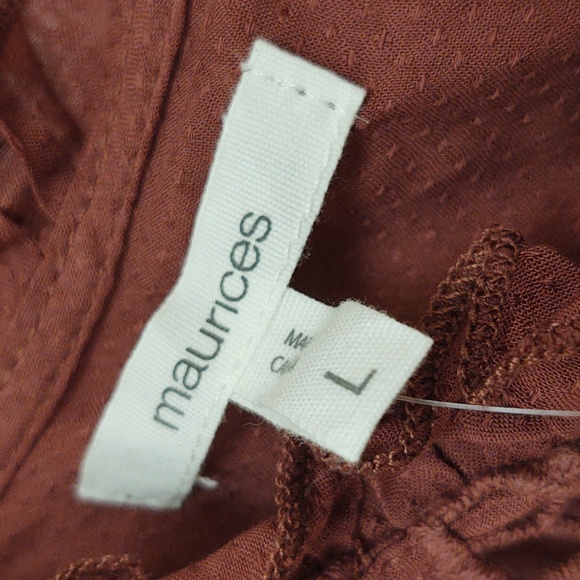 NWT Maurices Mauve Sleeveless Blouse Size L - Picture 4 of 8